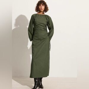 Faithfull the Brand De Deus Midi Dress Pine
